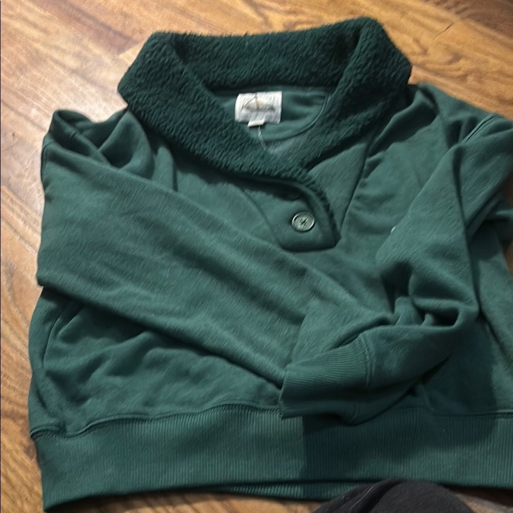 American Eagle Outfitters Green Cowl Neck Sweater